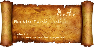 Merkle Aurélián névjegykártya